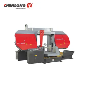 CHENLONG CH-800 precio barato gran hierro fundido V cinturón de Metal banda de Trabajo VI poleas de corte de Metal máquina de sierra de cinta