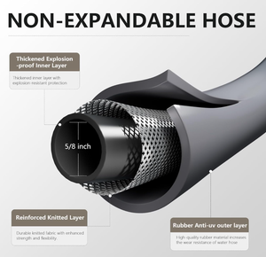 Mangueras de Riego de <span class=keywords><strong>Goma</strong></span> Flexibles y Duraderas de 50 Pies, Directo de Fábrica, Conectores de Aluminio Ajustables, Portátiles <span class=keywords><strong>para</strong></span> Jardín, Lavado de Autos y Mascotas - Product Image 4