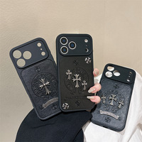 Coque antichoc 3D en TPU faite à la main pour iPhone 17 Pro Max & 16, sans support, design de marque de luxe, agréable au toucher