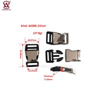 Boucle latérale hybride durable en métal et plastique, plusieurs tailles, haute résistance pour bagages et fabrication d'articles pour animaux de compagnie