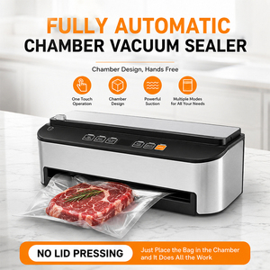 Scelleuse sous vide alimentaire automatique OEM en acier inoxydable 30 cm, à impulsions, pour mariner, sécher et préparer les aliments humides, pour la cuisine domestique - Product Image 6