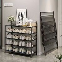 Markdown vente salon multi-couche métal étagère à chaussures gain de place porte étagère à chaussures Portable luxueux porte-chaussures