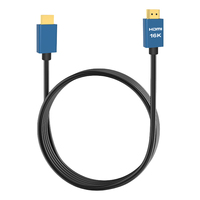 Cable 2.2 de 96 Gbps, 16K a 60 Hz, Macho a Macho, Conector Azul, Revestimiento TPE, Transmisión de Datos de Alta Velocidad con Ethernet VRR/ALLM para TV