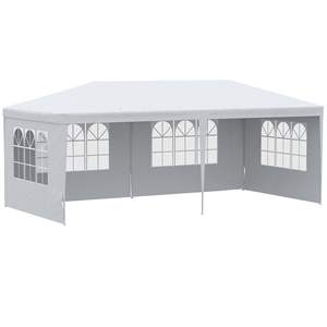 Db 10 X 20 Ft Party <b>Tent</b> With 4 Removable Side Walls Polyester Canopy <b>Gazebo</b> For Events Weddings Shade Shelter - Product Image 1