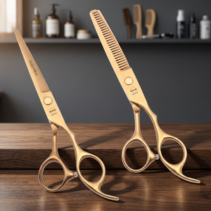 Ciseaux de coiffure AQIABI 5,5" 6" en acier inoxydable, ciseaux à effiler tranchants pour droitiers, professionnels pour barbier - Product Image 3