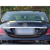Diffuseur arrière personnalisable C63S AMG avec embouts d'échappement pour Mercedes Benz Classe C W205 LCI 2019-2021 Berline Sport AMG-Line