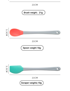 Kits de pâtisserie écologiques et non toxiques pour enfants, ustensiles de cuisine en silicone sans BPA, spatule, brosse, cuillère, ensemble de 5, lavable au lave-vaisselle - Product Image 6