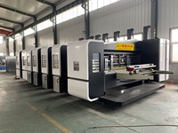 Mesin Pencetak Flexo Otomatis Penuh Kecepatan Tinggi dengan Slotter dan Die Cutting untuk Pembuatan Kotak Karton