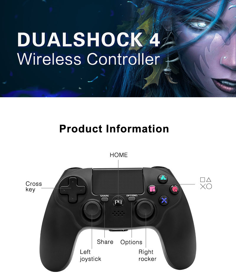 Peau colorée pour PS4 console jeu manette de jeu du contrôleur pour PS5 gamepad
