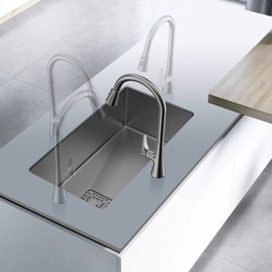 Kitchen Large Single Bowl Sink Integrated Basin 304 Stainless Steel Multifunctional Dish Washing Sink Vegetable Washing Sink - Product Image 3