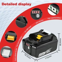 Kit d'accessoires pour outils sans fil : Ensemble batterie et câble de charge tout-en-un avec pochette de transport, marque privée