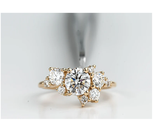 Anillo de Compromiso con Diamantes Cultivados en Laboratorio de 1.4 TCW, Anillo de Boda con Diamantes Cultivados en Laboratorio Certificados por IGI, Anillo Elegante de Oro Sólido de 14K - Product Image 1