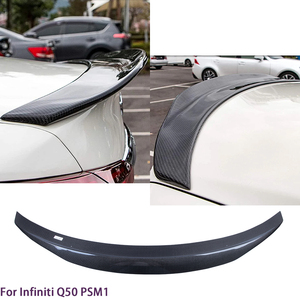 For Q50 Q50S Q50L PSM Style Carbon Fiber Rear Spoiler Trunk Wing 2013-2023 - Product Image 2