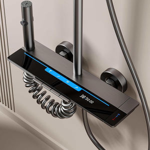 ชุดฝักบัวอาบน้ำอเนกประสงค์สุดหรู พร้อมหน้าจอดิจิตอลและปุ่มกดแบบเปียโน <span class=keywords><strong>ฝักบัว</strong></span>เซรามิกขัดเงา ระบบควบคุมอุณหภูมิ - Product Image 1