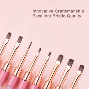 Pincel de Gel para Uñas, Diseño Mejorado con Cuadrícula, Pétalos de Flores, Acuarela, Ovalado, Plano, Redondo, Largo, para Manicura, Salón de Belleza, Arte de Uñas - Product Image 2