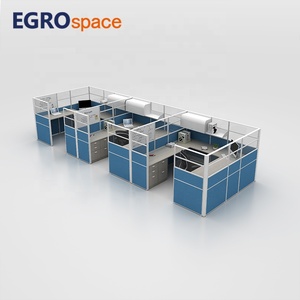Mesa de melamina EGROspace, escritorio en forma de L, Partición de oficina moderna, estación de trabajo, muebles, cubículo modular - Product Image 6