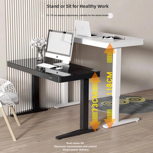 <span class=keywords><strong>Mesa</strong></span> elevadora eléctrica de madera maciza Escritorio de oficina de vidrio <span class=keywords><strong>templado</strong></span> Escritorio inteligente Escritorio de <span class=keywords><strong>estudio</strong></span> - Product Image 2