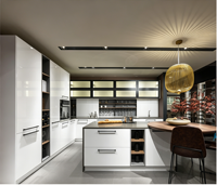 Ensemble de cuisine, mobilier domestique, meubles de cuisine avec îlot central, fournisseur d'armoires
