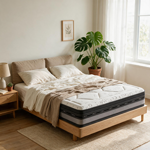Matelas à ressorts ensachés indépendants avec système de ressorts à pression multi-zones, matelas emballé dans une boîte pour chambre à coucher - Product Image 2