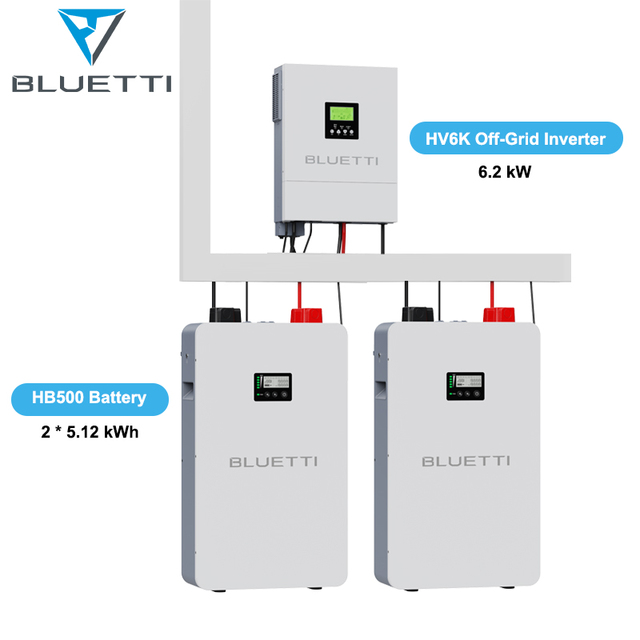 BLUETTI Sustainable Energy Solution HV6K Plug and Play Solar Energy System Smart App Control LiFePO4 Battery Backup Power