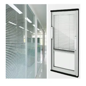 5+19A+5mm 6+19A+6mm Tempered Insulating Louver Blades Glass with Inner Blinds Between Glass for Windows Doors Partition Wall