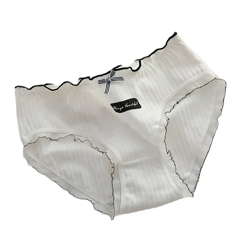 Celana Dalam Wanita Nyaman Digunakan Hitam dan Putih Katun Celana Dalam