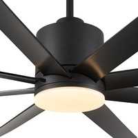 Ventilateur de plafond 60 pouces avec lumière, 6 vitesses, moteur DC silencieux et réversible, avec télécommande, pour l'Asie du Sud-Est, usage domestique intérieur standard