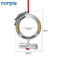 Ornement de Noël personnalisé par sublimation double face pour la promotion 2026, cadre photo pour sapin de Noël, cadeaux