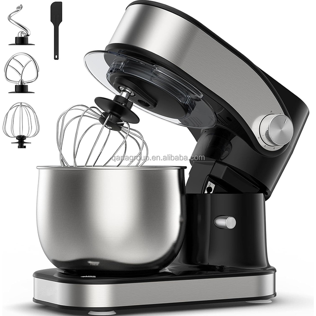 Small Electric Kitchen Appliance Food Stand Mixer, Small Electric Food Mixer, Kitchen Mixer for Daily Use Stainless Steel