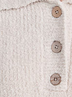Sweater Rajut Bulu Halus Chenille Oversized dengan Kerah Polo dan Kancing Henley, Warna Kustom, Model Pullover untuk Wanita