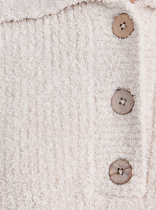 Suéter de <span class=keywords><strong>Mujer</strong></span> de Punto de Chenilla con Efecto Peludo, Oversize, Hombros Caídos, <span class=keywords><strong>Cuello</strong></span> Polo Henley con Botones, Colores Personalizados - Product Image 4