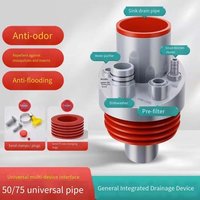 Système de drainage anti-odeur moderne pour cuisine, drain poreux avec bouchon anti-refoulement, tuyau d'évacuation des eaux usées en plastique