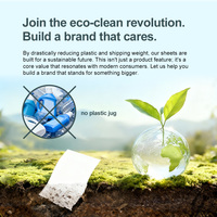 Feuilles de lessive, 100% écologiques, papier soluble, personnalisation de la marque, faible MOQ
