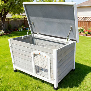 Casa para mascotas a precio de mayorista, para exteriores e interiores, de madera maciza, transpirable, resistente a la intemperie, jaula para perros y gatos con techo. - Product Image 1