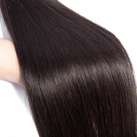 Extensions de cheveux humains 100% brésiliens, lisses, en mèches, 32 pouces, tressées, naturelles, 100% vierges, non traitées, Remy, double épaisseur