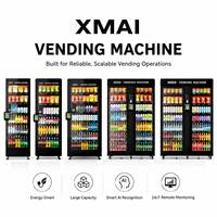 Distributeur automatique commercial XMAI avec IA et paiement sans contact, 520 litres, double vitrage trempé, compatible Apple Pay et Google Pay, 4G, télécommande