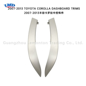 แถบติดขอบแผงหน้าปัดรถยนต์2ชิ้นสำหรับ <span class=keywords><strong>Toyota</strong></span> Corolla 2009 <span class=keywords><strong>2010</strong></span> 2011 2012 2013ส่วนกลางอะไหล่แต่งรถ - Product Image 4