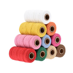 5mm macramé cordon coton tressé fil longueur personnalisée enduit finition torsadée chaussures polyvalentes sacs vêtements violet bleu jaune couleurs - Product Image 1