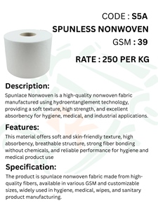 Tissu Spunlace pour serviettes hygiéniques, matériau absorbant doux pour les tampons, usage médical et soins personnels - Product Image 5