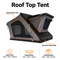 Tente de toit rigide pour SUV 4x4, camping, imperméable, avec fenêtres de ventilation