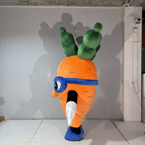 Costume Gonfiabile Mascotte Carota con Vestito Gigante <span class=keywords><strong>da</strong></span> Supereroe in Peluche per Eventi - Product Image 2