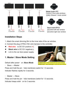 Moderne elektronische bedieningsknop auto raam Touran Volkswagen raamfolie elektronische regeling raam tint - Product Image 6