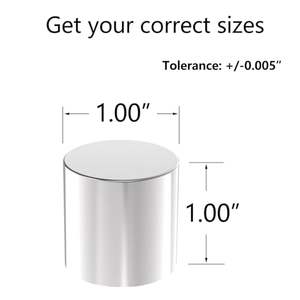 Famoushen סופר חזק 1 אינץ 'neodymum מגנטים 2 חבילת חובה קיצונית 1.00 \ "d x 1.00 \" h מגנט ארץ נדיר - Product Image 5