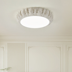 Plafonnier de chambre principale haut de gamme de style crème français, nouveau modèle 2023, design sculpté à spectre complet - Product Image 4