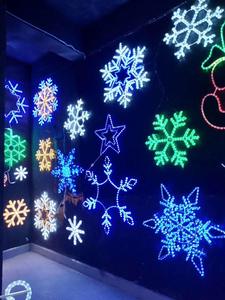 2D 3D Outdoor IP65 Iron Baking Paint Snowflake Street Motif Festive Decorative Lights Warm White Snowflake Motif Lights - Product Image 5