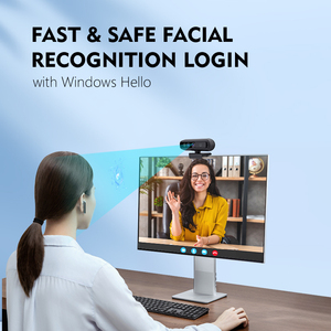 Mini Hello Face Recognition Webcam for Instant Login <b>Computer</b> 2K QHD AF Wecam Camera Mini Hello Face Recognition Webcam - Product Image 4