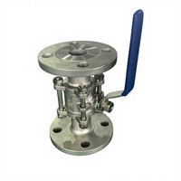 Vanne à bille à bride de 4 pouces, 3 pièces, en acier inoxydable et en bronze, construction forgée pour les applications d'eau, d'huile et de gaz