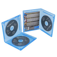 Disque de stockage musique CD coque vide Portable emballage PP Double DVD boîtier plastique dur 14mm CD boîte