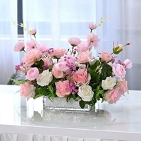 Décorations florales artificielles faites à la main pour table de restaurant, style pastoral campagnard, pour mariages, anniversaires et banquets