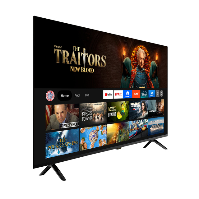 Factory OEM 32 43 55 65 Inch Plastic Frame Smart TV LED TV 4K Official TV Wholesale